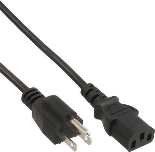 InLine Netzkabel Für Japanische Geräte – Mit Japan-Stecker Zu Euro C7 Stecker (1,8 M, Schwarz, Max. 250V/2,5A)