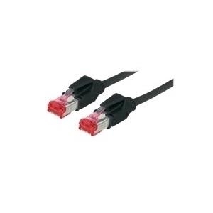 Patchkabel S/FTP, PiMF, Cat 6, schwarz, 2,0 m halogenfrei, mit Draka-Kabel und Hirosesteckern TM21 (bisherige Bezeichnung S/STP) (71802S)