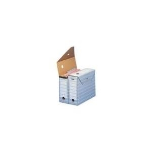 ELBA tric Archiv-Schachtel, Breite 110 mm, für A4, grau-weiß stabile Wellpappe, Maße: (B)110 x (T)340 x (H)270 mm (83422)