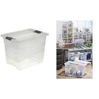 OKT Aufbewahrungsbox Kristall-Box, 24 Liter, transparent Box und Deckel: natur-transparent / Clips: anthrazit - 1 Stück (1094500100000)