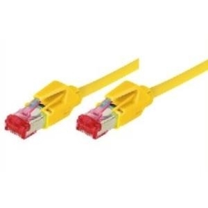 Patchkabel S/FTP, PiMF, Cat 6, gelb, 2,0 m Halogenfrei, mit Leoni-Kabel und Hirosesteckern TM21 (bisherige Bezeichnung S/STP) (73602Y)