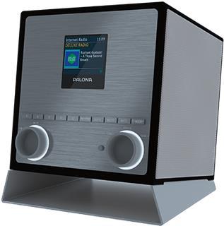 Palona Quubi multifunktionelles soundsystem schwarz wifi dual-band (2,4/5 ghz) internetradio mit über 40.000 radiostationen und podcasts, dab+/fm mit rds, upnp, dlna streaming-funktion, bluetooth 4.0 mit nfc, aux-in (zum beispiel um den fernseher anzuschlie