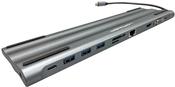 LC-POWER USB 3.2 HUB-C-Multi-8 HUB USB-C esterno con lettore di schede