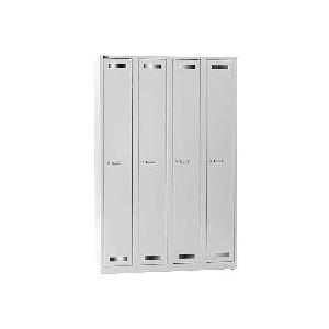 Bisley Spind LIGHT GL12Q1245 1200x1.850x500mm 4Abteile lichtgrau