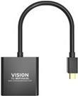 Vision TC-MDPVGA/BL cavo e adattatore video Mini DisplayPort VGA [D-Sub] Nero (VISION Professional installation-grade Mini Disp