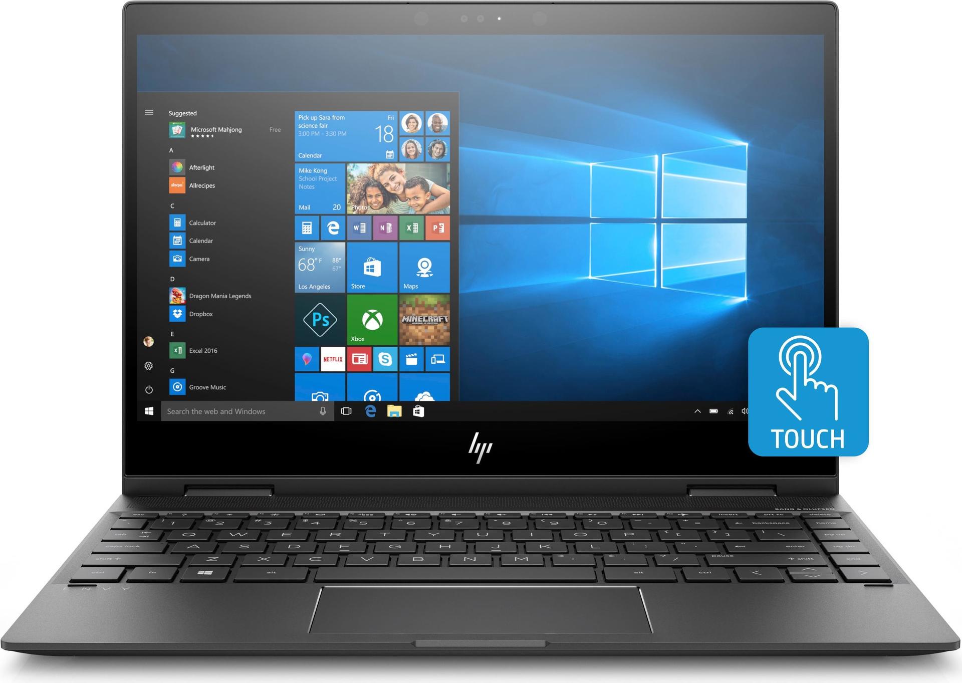 Shopthewall HP ENVY x360 13 ag0002ng 2GHz 2500U 13 3 1920 x 1080Pixel Touchscreen Schwarz