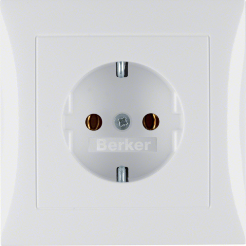 Berker GmbH & Co. KG Steckdose Schuko 47428989 polarweiss glänzend (47428989)