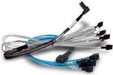 Broadcom 05-60007-00 cavo Serial Attached SCSI [SAS] 1 m (Broadcom - SAS internal cable - 1x8 Slim SAS [SFF-8654] [M] to 1x8 Sl