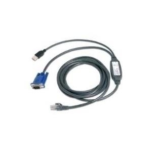 Vertiv Avocent - Video- / USB-Kabel - USB Typ A, 4-polig, HD-15 (M) - RJ-45 (M) - 4.5 m - für AutoView 1400, 1500, 2000, 2020, 2030 (USBIAC-15)