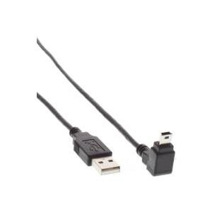 INLINE - Cavo USB - Da USB (M) dritto a mini-USB tipo B (M) angolato - USB 2.0 - 50 cm - nero