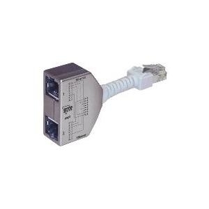 METZ CONNECT BTR Cable Sharing Adapter pnp 3 - Netzwerk-Splitter - RJ-45 (W) - RJ-45 (M) - 8.9 cm - Grau (Packung mit 2) (130548-03-E)