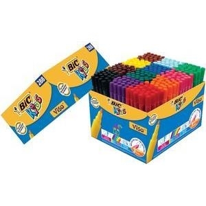 BIC Kids Visa - Bußgeld - Rundspitze - Mehrfarben - Multi - Tinte auf Wasserbasis - ISO 11540 / BS 7272-1 (897099)