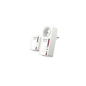 AVM FRITZ!Powerline 546E - WLAN Set - Bridge - 2-Port-Switch - HomePlug AV (HPAV) - 802,11b/g/n - 2,4 GHz - an Wandsteckdose anschließbar (Packung von 2) (20002743)