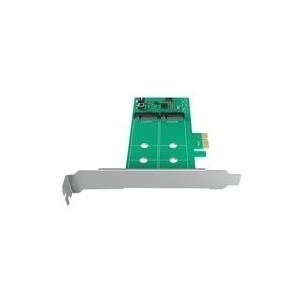 RaidSonic ICY BOX IB-PCI210 - Speichercontroller (RAID) - M.2 (M.2) - M.2 Card - 6GBps - RAID 0, 1 - PCIe 2,0 x1 - grün (60107)