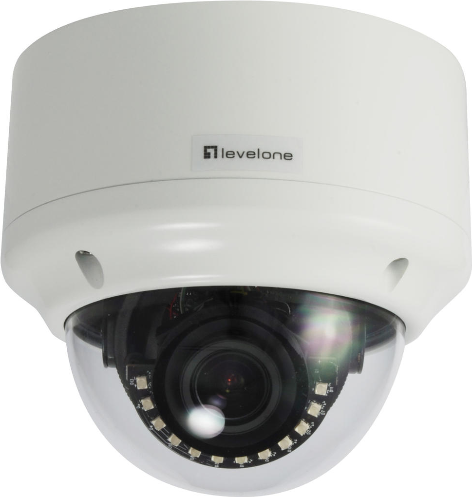 LevelOne FCS-3304 - Netzwerk-Überwachungskamera - Kuppel - Außenbereich - Vandalismussicher / Wetterbeständig - Farbe (Tag&Nacht) - 3 MP - 2048 x 1536 - Automatische Irisblende - Audio - LAN 10/100 - MJPEG, H.264, RAW, H.265 - Gleichstrom 12 V / PoE