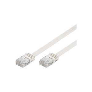 MicroConnect - Netzwerkkabel - RJ-45 (M) bis RJ-45 (M) - 20 m - UTP - CAT 5e - geschirmt, flach - weiß