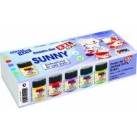 C.KREUL Textilfarbe JAVANA Sunny, Set XXL 5 x 50 ml auf Wasserbasis, für helle Textilien, waschbeständig bis (91900)