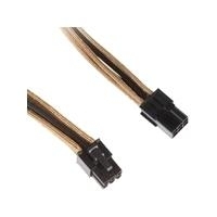 BitFenix Alchemy Premium Modding Series - 6-Pin PCIe Verlängerung - 1x 6 Pin PCIe (M) - 1x 6 Pin PCIe (W) - 45cm - Gold - Schwarz (BFA-MSC-6PEG45AKK-CK)