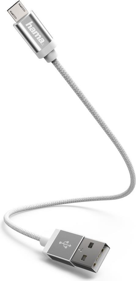 Hama 178282 0.2m Micro-USB A USB A Männlich Männlich Weiß USB Kabel (00178282)