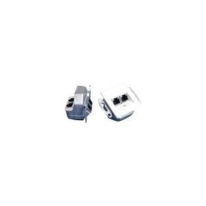 Setec Durchführungs-Datendose, Cat 5e, 2-fach, Unterputz, perlweiß RAL 1013 - Zum Anschluss von 2 PCs - ohne Rahmen (501201)