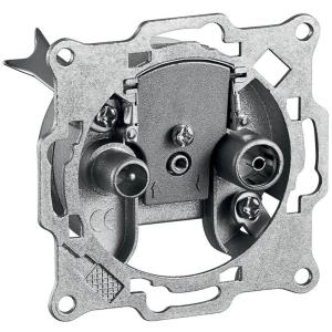 Wentronic Goobay 2-Loch Antennen-Stich-/End-Dose, Weiß - 1 dB Anschlussdämpfung (67011)