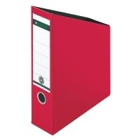 LEITZ Stehsammler, DIN A4, Hartpappe, rot Fassungsvermögen: 76 mm, mit großem Rückenschild (2423-00-25)
