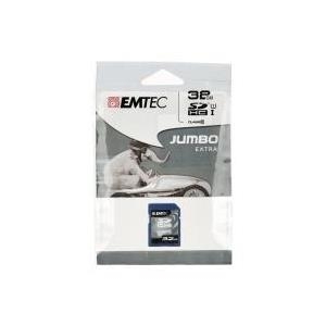 EMTEC Mini Jumbo Super - Flash-Speicherkarte ( microSDHC/SD-Adapter inbegriffen ) - 32 GB - Class 4 - microSDHC