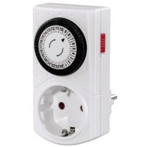 Hama Mini Mechanische Tages-Zeitschaltuhr - 3500 Watt Kindersicherung - Weiß (00121950)