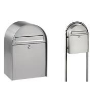 Burg Wächter Großraum-Briefkasten Nordic 3680, Edelstahl Einwurf Format DIN C4, Versiegelung mit kratzfestem Schutz- (Nordic 3680 NI)