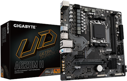 Gigabyte A620M H scheda madre AMD A620 Presa di corrente AM5 micro ATX (GIGABYTE AM5 A620M H M-ATX)