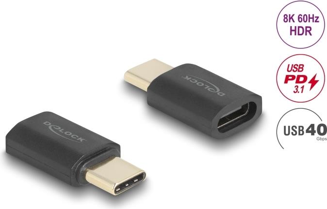 Delock Adattatore USB 40 Gbps USB Type-C PD 3.1 Spina da 240 W ad es.