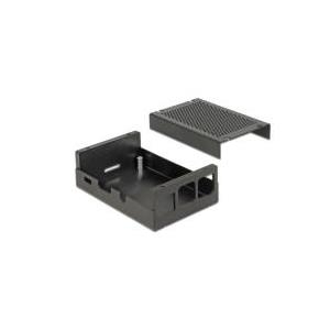 Sertronics Aluminium Gehäuse für Raspberry Pi 3, 2 Modell B / Modell B+ - Farbe: schwarz (59213)