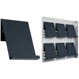 Prospekthalter DIN A4, für Info Tower/Info Wand aus Metall pulverbeschichtet, Farbe: anthrazit, - 1 Stück (H6811888) Prospekthalter DIN A4, für Info Tower/Info Wand aus Metall pulverbeschichtet, Farbe: anthrazit, - 1 Stück (H6811888)