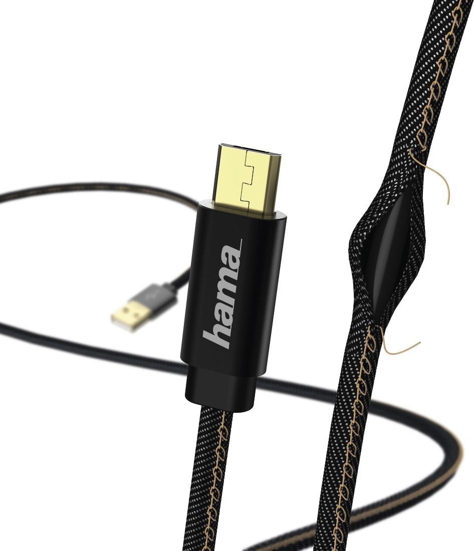 Hama 00183200 USB Kabel 1,5 m USB A Männlich Schwarz (00183200)