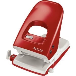 LEITZ Registraturlocher Nexxt 5138, rot Stanzleistung: 40 Blatt, Unterteil aus Metall, Kunststoff- (5138-00-25)