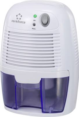 Renkforce HD-68W Luftentfeuchter 20 m² 0.011 l/h Weiß, Blau (HD-68W)