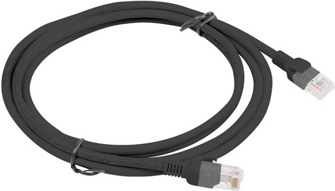 Patchkabel UTP Lanberg PCU5-10CC-0200-BK (RJ45 - RJ45, 2m, UTP, Kat. 5e, Farbe czarny) (PCU5-10CC-0200-BK)