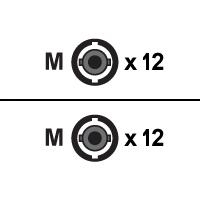 12 x ST/12 x ST Montage LWL A.-Kabel MM (21.16.0250)