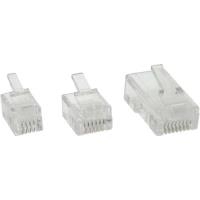 InLine - Modularstecker - 6P6C RJ-12 - zum Crimpen auf Flachkabel -10-er Pack (73016)