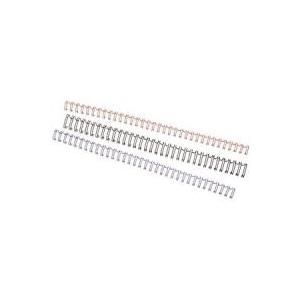 GBC Spirali metalliche WireBind A5 24 anelli argento 6 mm [100] (GBC 4400026 6mm A5 Loop Silver Wire Binders)