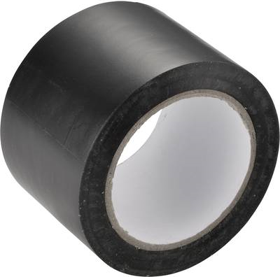 TRU COMPONENTS PVC-Klebeband Schwarz (L x B) 12.5 m x 50 mm Inhalt: 1 Rolle(n) (1564065)