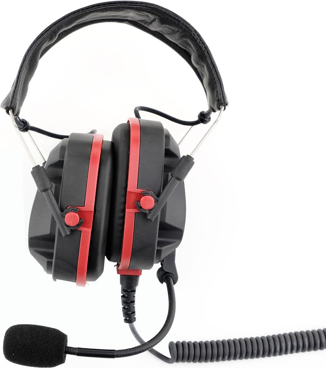 Sepura Robustes Headset, ATEX, mit 4 poligem Stecker, SC20, SC21 zum Anschluss an Sepura STP8X wird eine passende PTT-Einheitmit 4-poliger Buchse benötigt - bitte separat bestellen! Gehörschutz-Kopfhörer mit gepolstertem Bügel und Schwanenhalsmikrofo