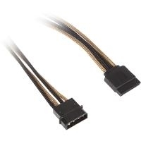 BitFenix Alchemy Premium Modding Series - Molex zu SATA Adapter - 1x 4 Pin Molex (M) - 1 x SATA (W) - 45cm - Gold - Schwarz (BFA-MSC-MSA45AKK-CK)
