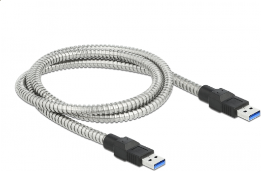 DELOCK USB 3.2 Gen 1 Cavo Tipo-A Plugico TYPE-A con mantello in metallo 1 m