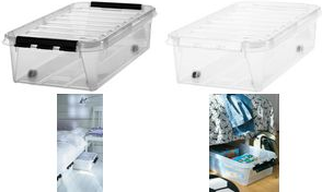 smartstore Aufbewahrungsbox CLASSIC 35, 31 Liter Farbe: transparent, weiße Klippverschlüsse, - 1 Stück (3541141)