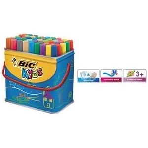 BIC KIDS Fasermaler Visacolor XL, 48er Box Strichstärke: 1,3 mm, auswaschbar von Händen und Textilien, - 1 Stück (829004)