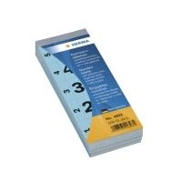 Blocco numerico Herma autoadesivo 28 x 56 mm blu 1-500 5 numeri per foglia 100 fogli per blocco (4893)