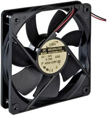 ADDA Axiallüfter (Industrie) 24 V/DC 168.2 mü/h (B x H x T) 120 x 25 x 120 mm AD1224UB-A71GL (771233500)