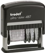 trodat Wortbandstempel Printy Dater 4817, französisch Gehäusefarbe: schwarz - 1 Stück (4817A)