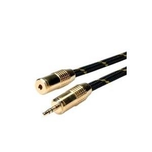 Roline Gold - Audioverlängerungskabel - Mini-Stecker (W) bis Mini-Stecker (M) - 2.5 m